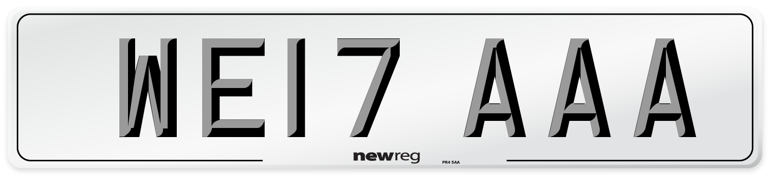 WE17 AAA Number Plate from New Reg